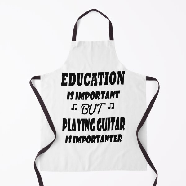Item preview, gift for guitar lover : education is important but playing guitar is importanter - Guitar Lovers funny gift for musicians lovers designed and sold by madani rafik.