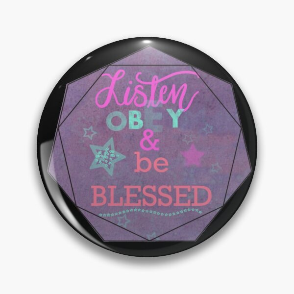 Item preview, JW stickers - Listen, Obey and Be Blessed - galaxy style designed and sold by Shutterbunny Art & Creative.