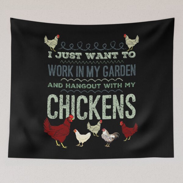 Item preview, I just want to work in my garden and hangout with my chickens designed and sold by Mandala108.