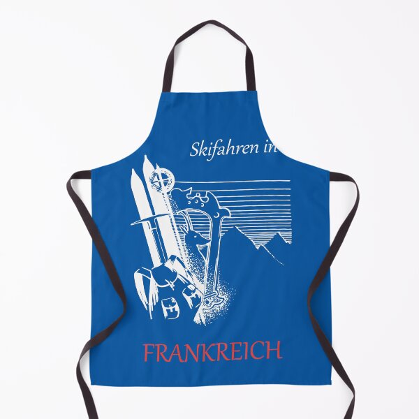 Item preview, Skifahren in Frankreich - Skiing in France - Vintage Mountain Tourism Poster in French Flag Colours designed and sold by Vintage-TM.