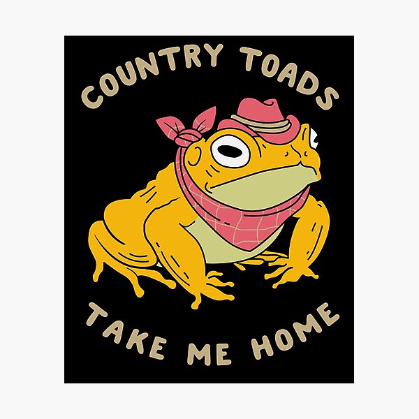 frog with cow hat Photographic Print