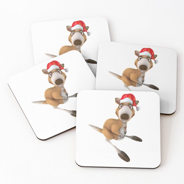 Item preview, Fun Australian Kangaroo Christmas in Santa's hat designed and sold by samdella.