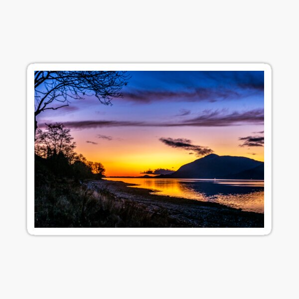 Blue Hour in Lochaber Sticker