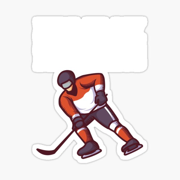 Ice Hockey Fire in My Heart and Ice in My Veins Vinyl Sticker