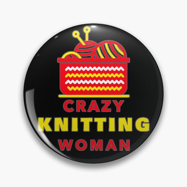 Item preview, Crazy Knitting Woman Fun Craft Hobby Design designed and sold by luvvvvvit.