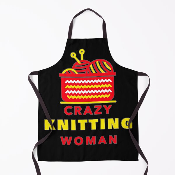 Item preview, Crazy Knitting Woman Fun Craft Hobby Design designed and sold by luvvvvvit.