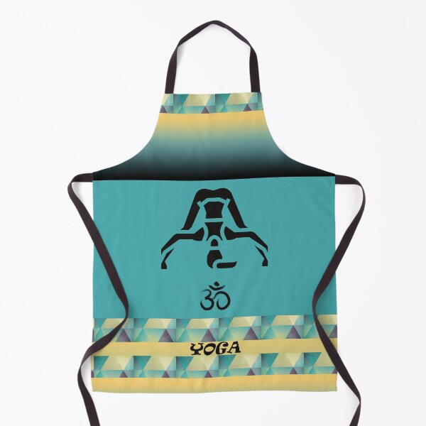 Item preview, Yoga Pose Turquoise Gold Tank Top designed and sold by OMdesign10.