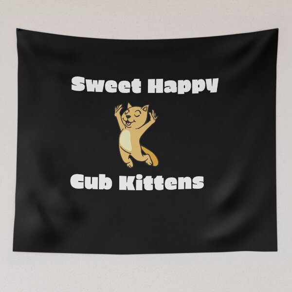 Item preview, Black sweet happy cub kittens designed and sold by DamaliePierre.