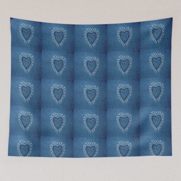 Item preview, Denim Stitched Heart Patch designed and sold by AlteredAtelier.