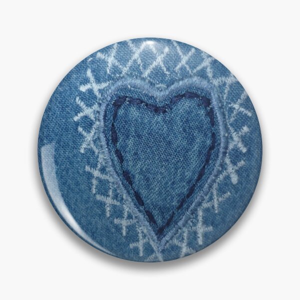 Item preview, Denim Stitched Heart Patch designed and sold by AlteredAtelier.