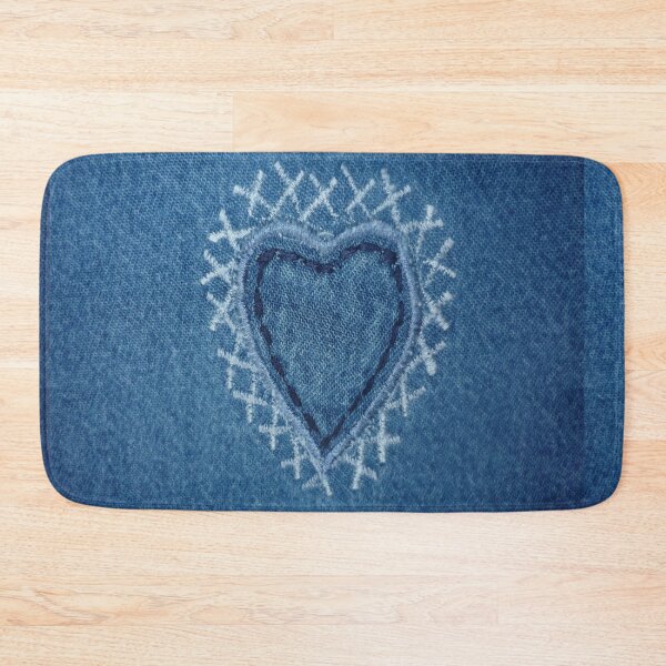 Item preview, Denim Stitched Heart Patch designed and sold by AlteredAtelier.