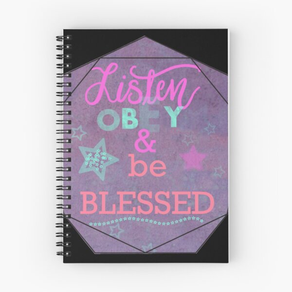Item preview, JW stickers - Listen, Obey and Be Blessed - galaxy style designed and sold by Shutterbunny Art & Creative.