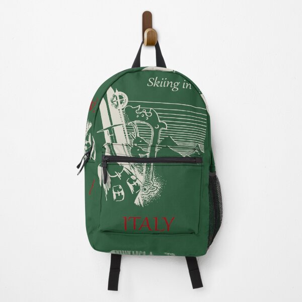 Item preview, Skiing in Italy - Vintage Mountain Tourism Poster in Italian Flag Colours designed and sold by Vintage-TM.