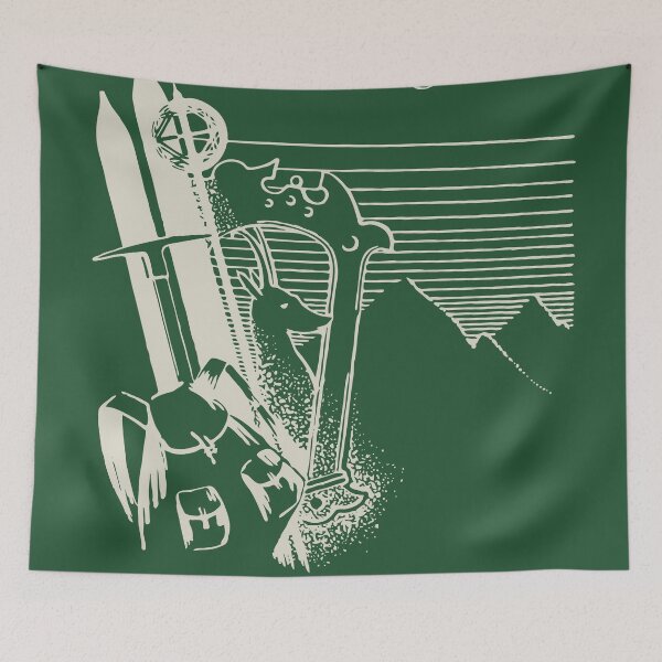Item preview, Skiing in Italy - Vintage Mountain Tourism Poster in Italian Flag Colours designed and sold by Vintage-TM.