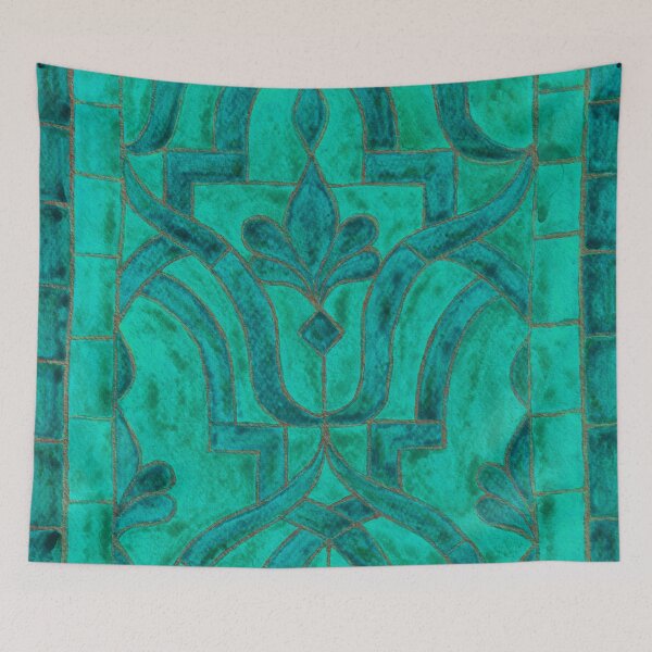 Item preview, Green moroccan tiles designed and sold by Carolin Bentbib.