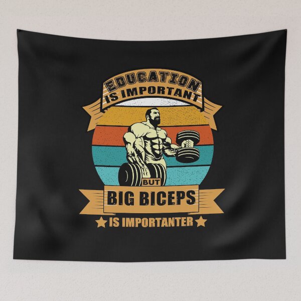 Item preview, Education is important but big biceps designed and sold by Sage86.