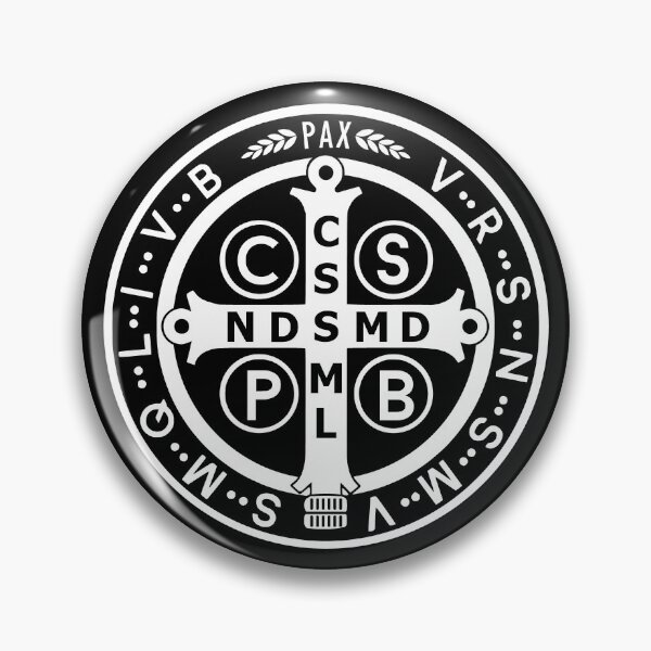 Item preview, Saint Benedict Medal Black White designed and sold by Beltschazar.