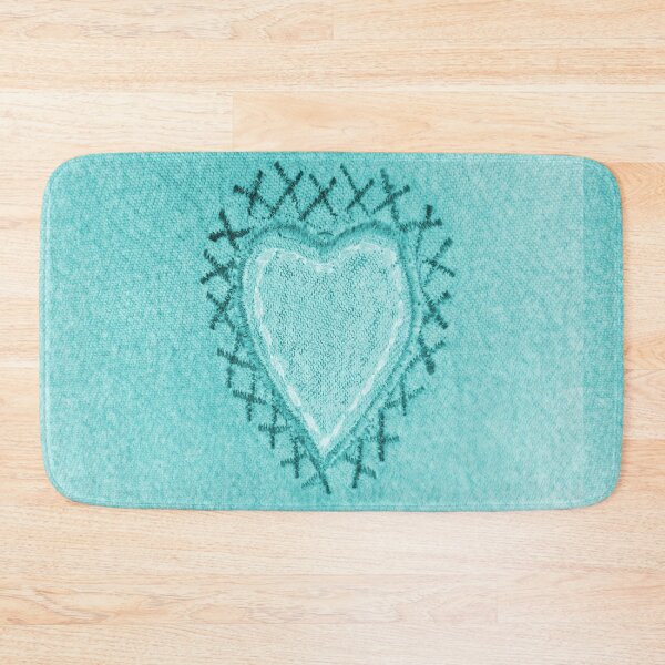 Item preview, Lightwash Denim Stitched White Heart Patch designed and sold by AlteredAtelier.