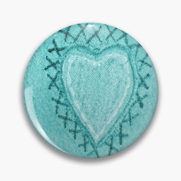 Artikelvorschau, Lightwash Denim Stitched White Heart Patch entworfen und verkauft von AlteredAtelier.