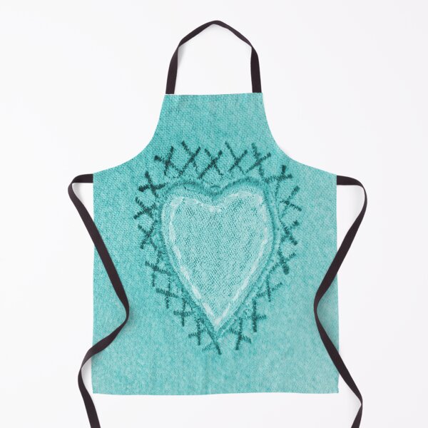 Item preview, Lightwash Denim Stitched White Heart Patch designed and sold by AlteredAtelier.