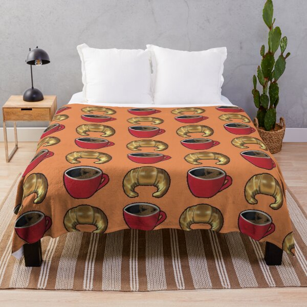 Item preview, Coffee Croissant Orange Red Pattern designed and sold by TheGreekGuy.
