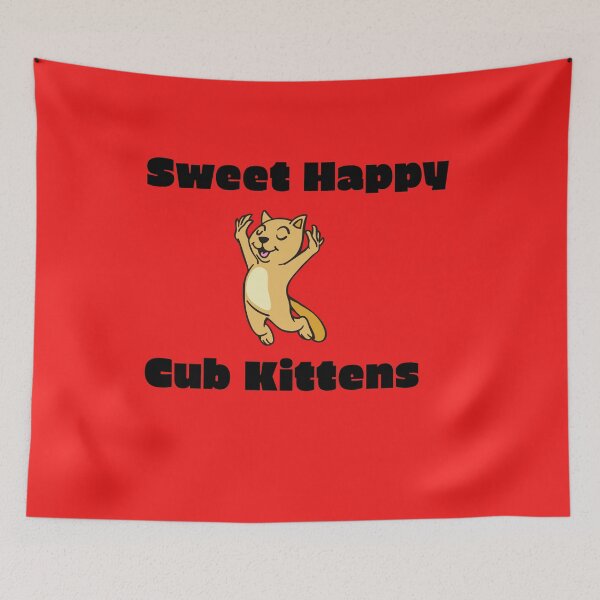 Item preview, Red sweet happy cub kittens designed and sold by DamaliePierre.