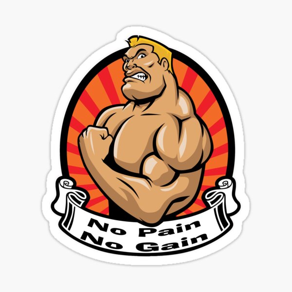 no-pain-no-game-sticker-by-acabral-redbubble