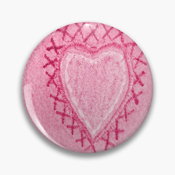 Artikelvorschau, Pink Denim Stitched Heart Patch Valentinstag entworfen und verkauft von AlteredAtelier.