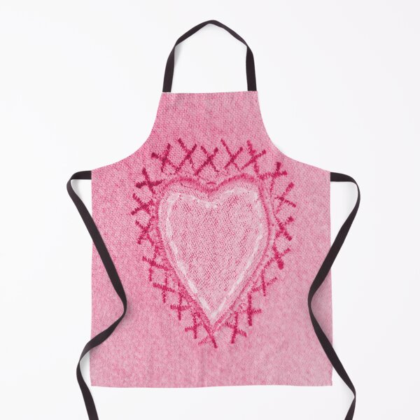 Item preview, Pink Denim Stitched Heart Patch Valentine's Day designed and sold by AlteredAtelier.