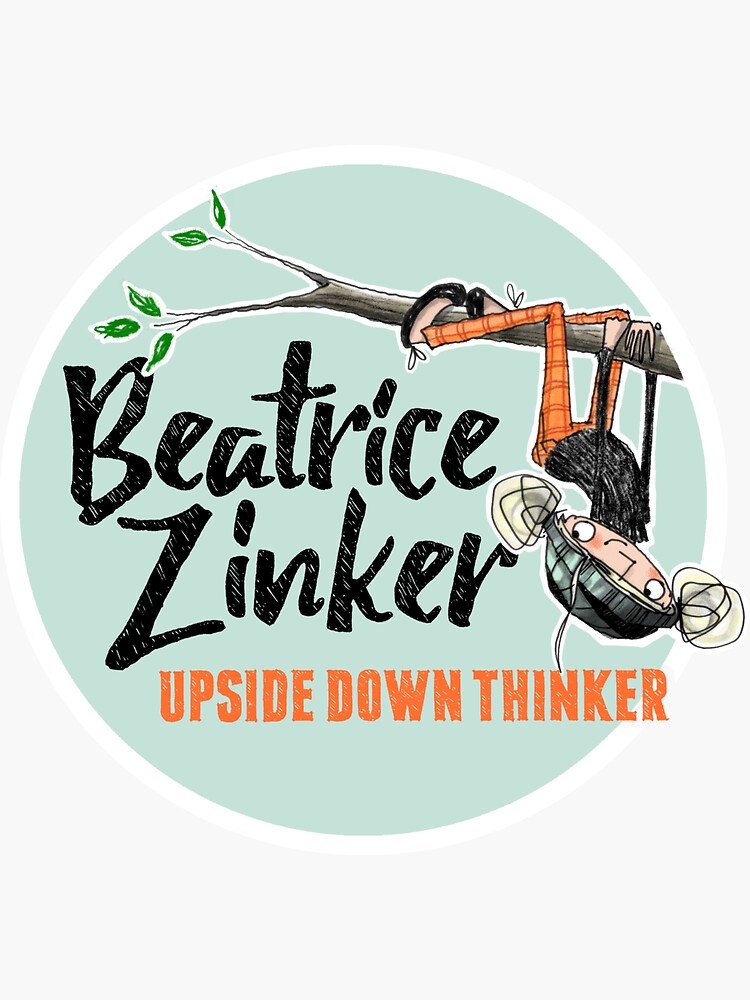 Thumbnail 3 of 3, Sticker, Beatrice Zinker, Upside Down Thinker - Sticker + Magnets designed and sold by shelleyjohannes.