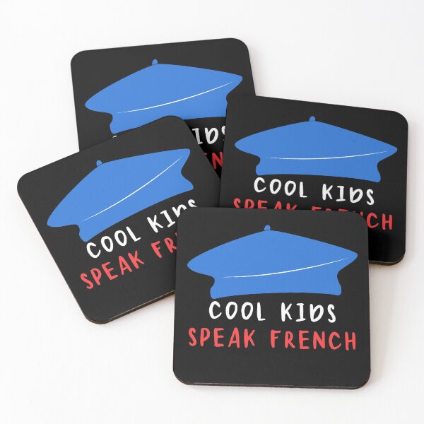 Item preview, COOL KIDS SPEAK FRENCH French Flag Beret Language Quote  designed and sold by a-little-ink.