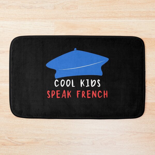 Item preview, COOL KIDS SPEAK FRENCH French Flag Beret Language Quote  designed and sold by a-little-ink.