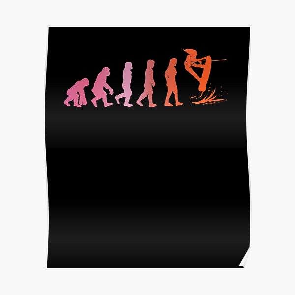 Wakeboarder Girl Wakeboard Surfer Wakeboarding Poster