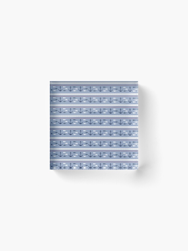 Alternate view of Nautical Anchors Acrylic Block