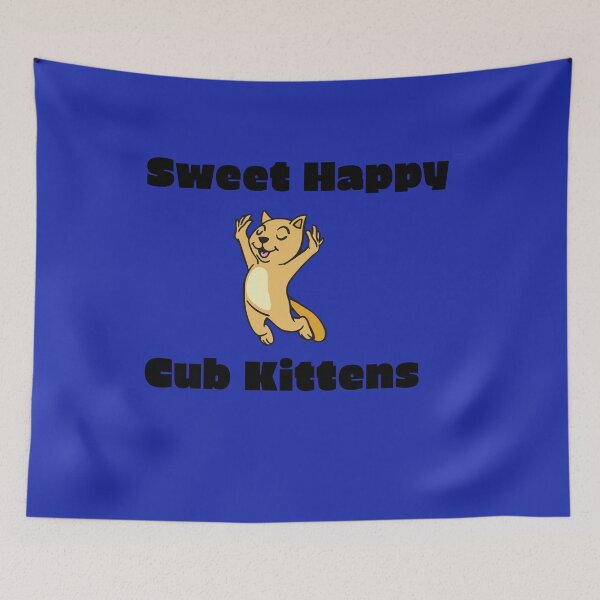 Item preview, Blue sweet happy cub kittens designed and sold by DamaliePierre.