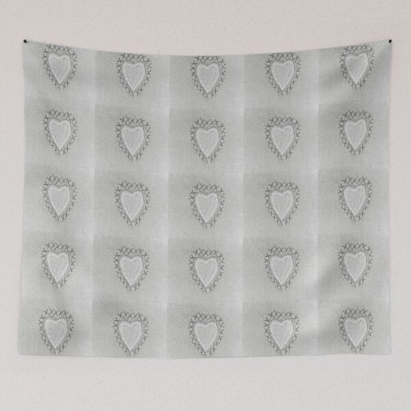 Item preview, Gray Washed Denim Stitched Heart Patch designed and sold by AlteredAtelier.