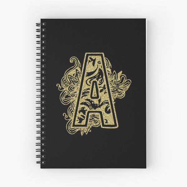 Item preview, Gold floral letter A designed and sold by DarkArtStudio.