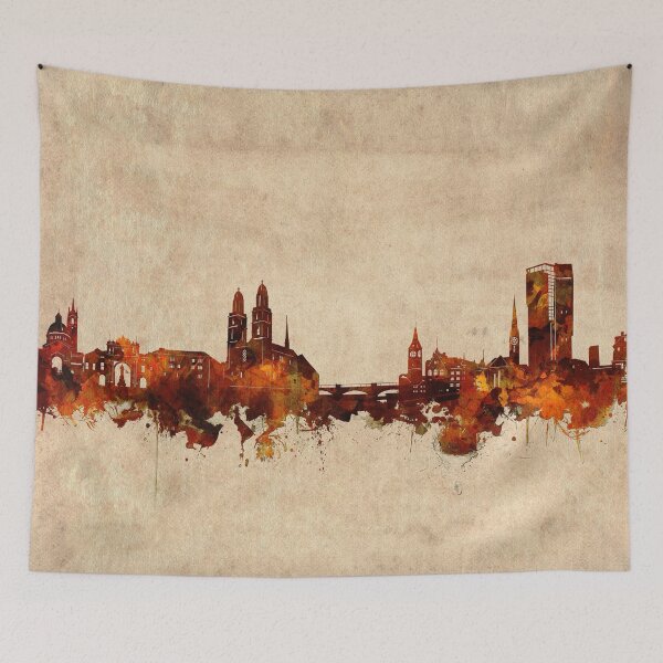 Item preview, zurich skyline vintage designed and sold by BekimART2.