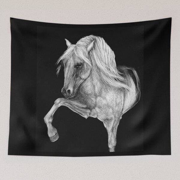 Item preview, Andalusian stallion drawing designed and sold by horseaddicted.