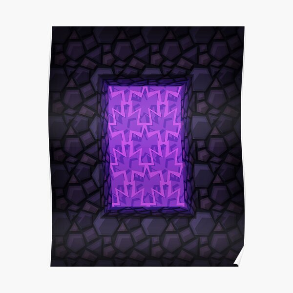 Obsidian Nether Portal - PureBDcraft Poster