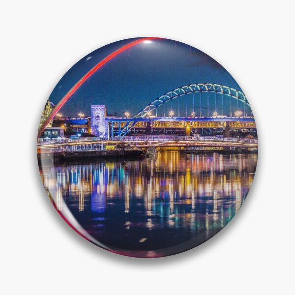 Item preview, Famous newcastle Gateshead quayside bridges lit up . designed and sold by tynesidephotos.