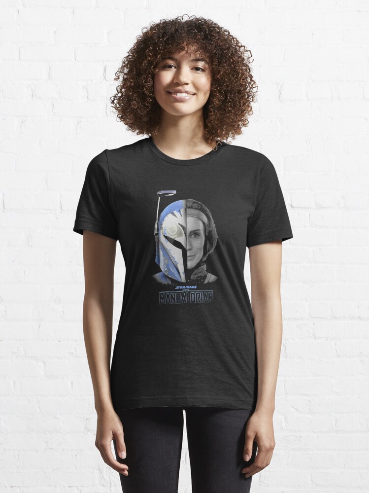 The Manda I0 Rian Bo Katan Split Face R17 T Shirt By Mizellandrea Redbubble