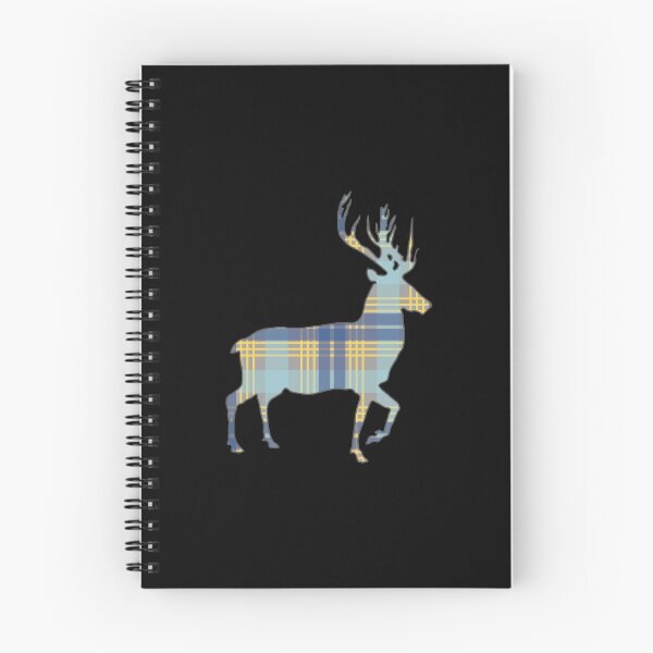 Item preview, Blue, Grey and Yellow Tartan Scottish Stag Silhouette   designed and sold by MacPean.