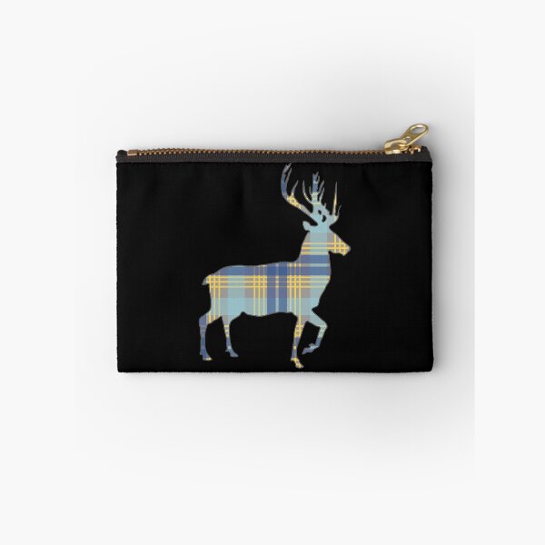 Item preview, Blue, Grey and Yellow Tartan Scottish Stag Silhouette   designed and sold by MacPean.