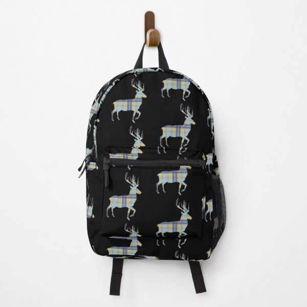 Item preview, Blue, Grey and Yellow Tartan Scottish Stag Silhouette designed and sold by MacPean.