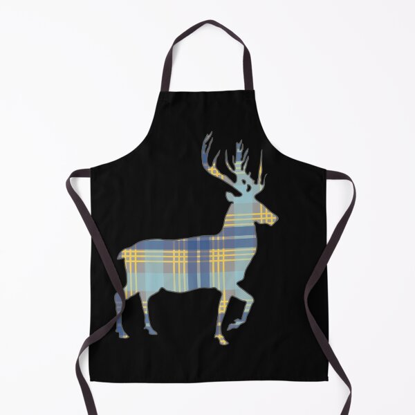 Item preview, Blue, Grey and Yellow Tartan Scottish Stag Silhouette designed and sold by MacPean.