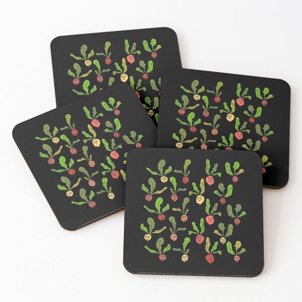 Item preview, Cute and Colorful Radish Pattern (black) designed and sold by Davey's Designs.