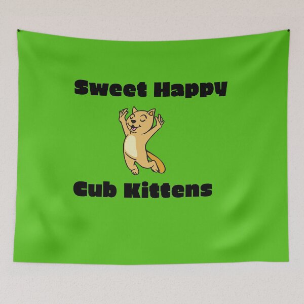 Item preview, Green sweet happy cub kittens  designed and sold by DamaliePierre.