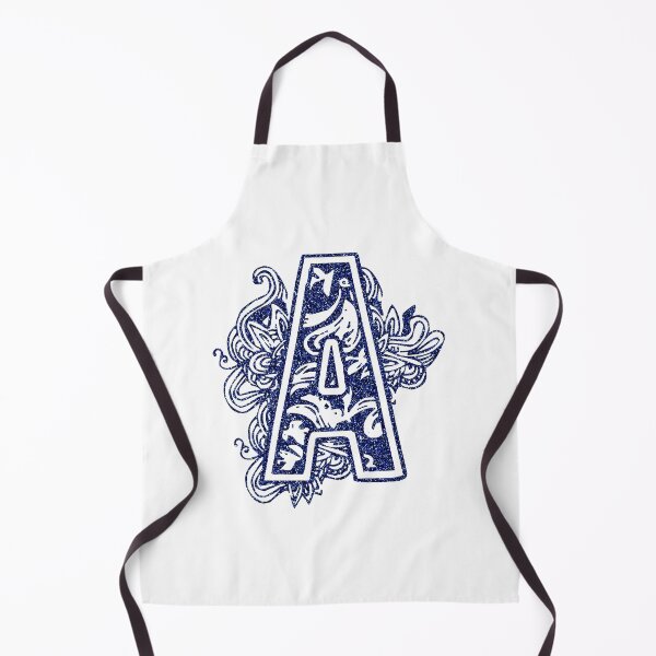 Item preview, Blue glitter floral letter A designed and sold by DarkArtStudio.