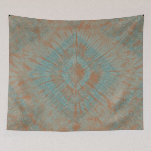 Item preview, Earthy And Blue Toned Shibori Tie Dye designed and sold by IZiets.